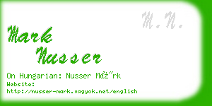 mark nusser business card